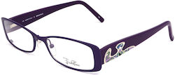 Emilio Pucci Women's Metal Prescription Eyeglass Frame Purple