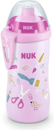 Nuk Junior Cup Lid Push Pull Educational Sippy Cup Plastic Pink PINK SCISSORS for 36m+m+ 300ml 10.255.408