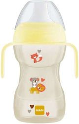 Mam Fun To Drink Lernbecher Kunststoff mit Griffen Gelb für 8m+m+ 270ml