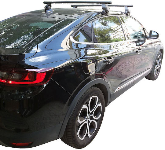 Menabo Μπάρες Οροφής Μεταλλικές για Renault Arkana (Σετ με πόδια) Ασημί
