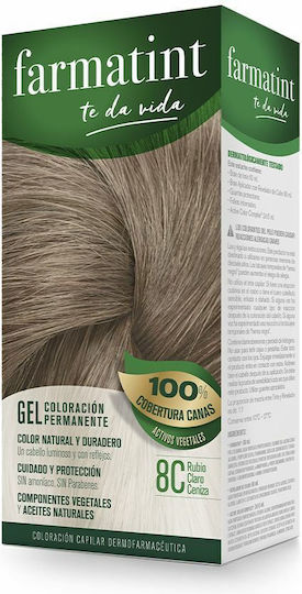 Farmatint Βαφή Μαλλιών Χωρίς Αμμωνία 8c-rubio Claro Ceniza 135ml
