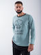 Cherry Underwear Men's Winter Pajamas Set Light Blue