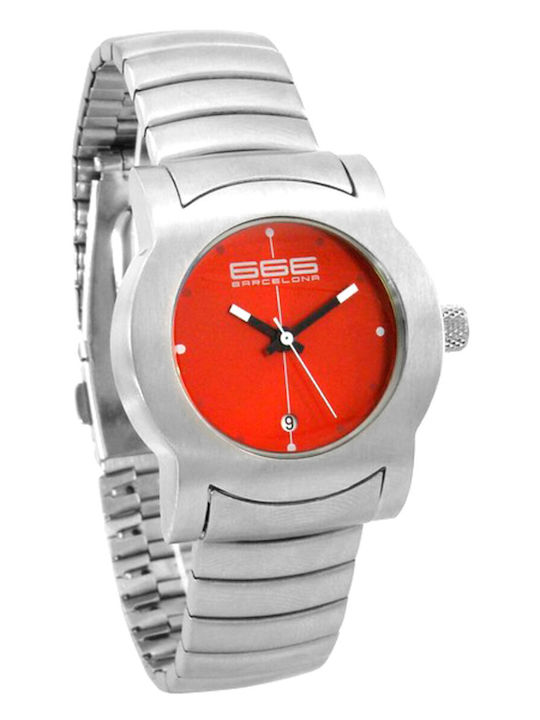 666 Barcelona Women's Watch with Silver Metal Bracelet