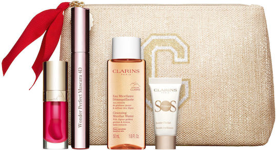 Clarins Wonder Perfect Makeup Set for the Eyes with Toiletry Bag 5pcs