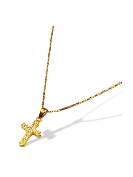 Gold Plated Cross with Chain