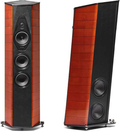 Sonus Faber Reference IL Cremonese Ex3me 18103 Pair of Hi-Fi Speakers Floor 100W 3.5 No of Drivers Red Violin