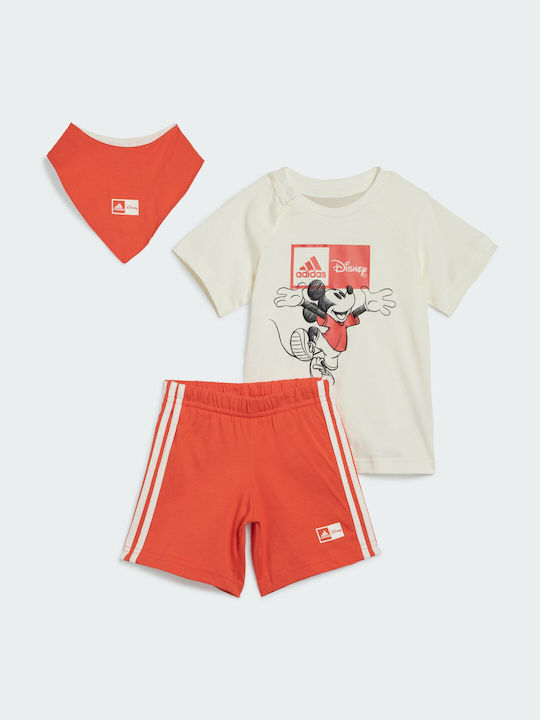 Adidas Copilăresc Set de pantaloni de trening Alb 2buc Disney Mickey Mouse Gift Set