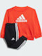 Kids Sweatpants Set Red 2pcs Badge Sport