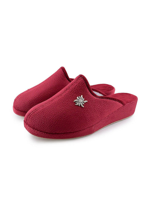 3Rose Winter Women's Slippers in Red color