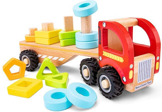 New Classic Toys Stapelspielzeug Little Driver Τruck With Shapes aus Holz für 18++ Monate
