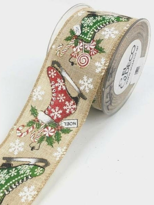 Kappa Decor Χριστουγεννιάτικη Κορδέλα Υφασμάτινη Κόκκινη 900x6.7cm