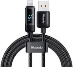 Mcdodo Braided USB-A to Lightning Cable 12W Μαύρο 1.2m (CA-5000)