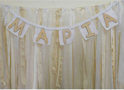 Decocraft Boho Garland for Party in Ecru Colour 140cm