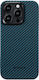 Pitaka Back Cover Aramid Fiber 1.15mm Albastru (iPhone 15 Pro)