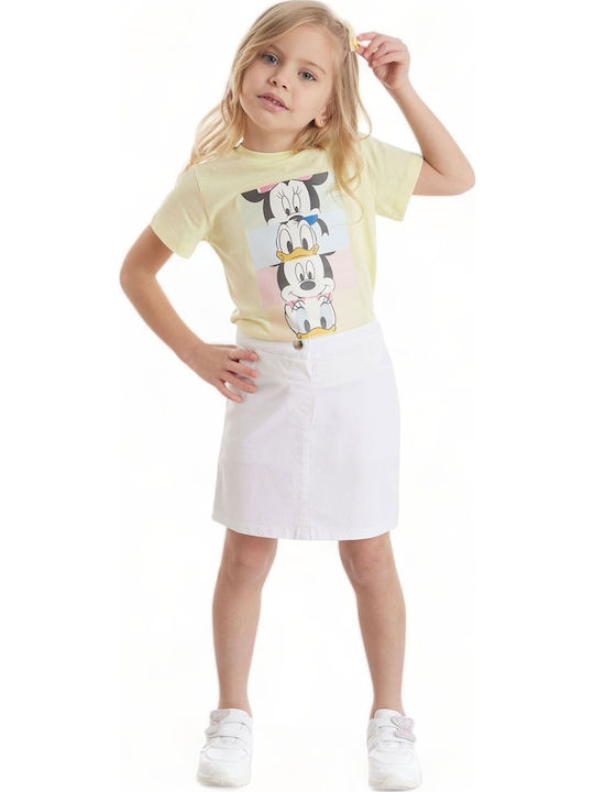 Kids' Set with Skirt Summer 2pcs Yellow
