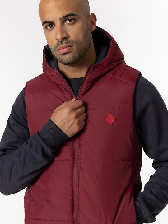Sleeveless Jacket Bordeaux/Blue