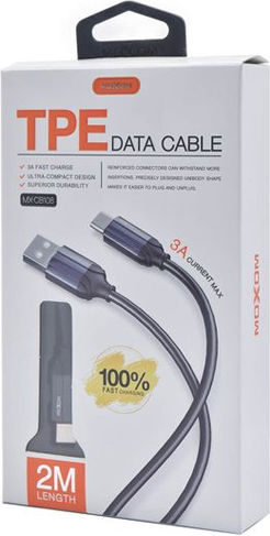Moxom USB 2.0 Cable USB-C Male - USB-A Black 2m