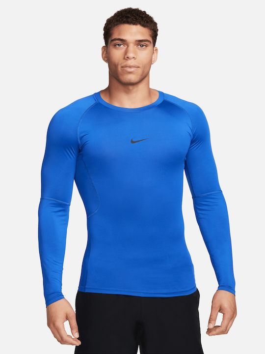 Nike Pro Dri-FIT Thermohemd Blau Nike Pro Dri-FIT Thermohemd Blau