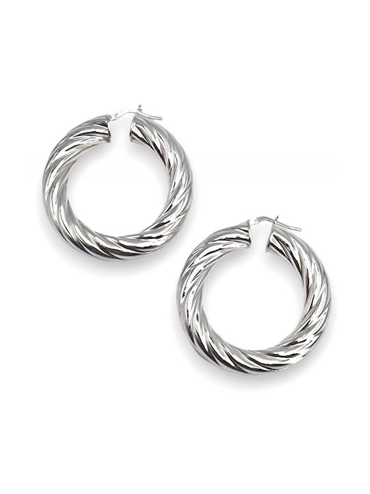 Earrings Hoops made of Silver