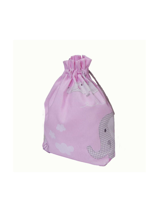 Decocraft Παιδική Τσάντα Πουγκί Ροζ 30x25εκ.