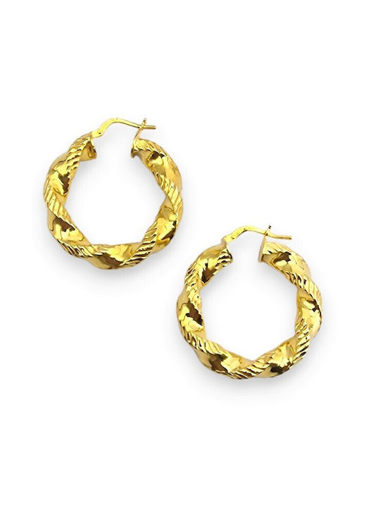 Earrings Hoops made of Silver Gold Plated