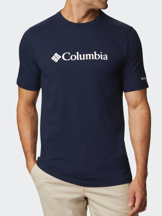 Columbia Csc Basic Ανδρική Μπλούζα Κοντομάνικη BLUE