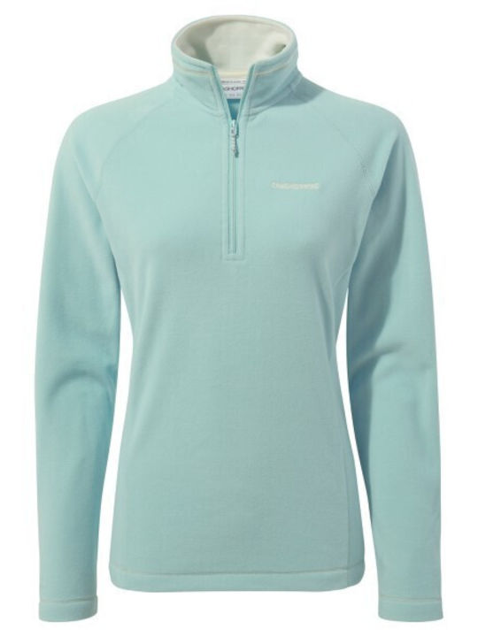 Craghoppers Half Women's Athletic Fleece Blouse Long Sleeve with Zipper Blue