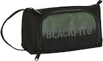 Blackfit8 Fabric Black Prefilled Pencil Case with 2 Compartments 32pcs