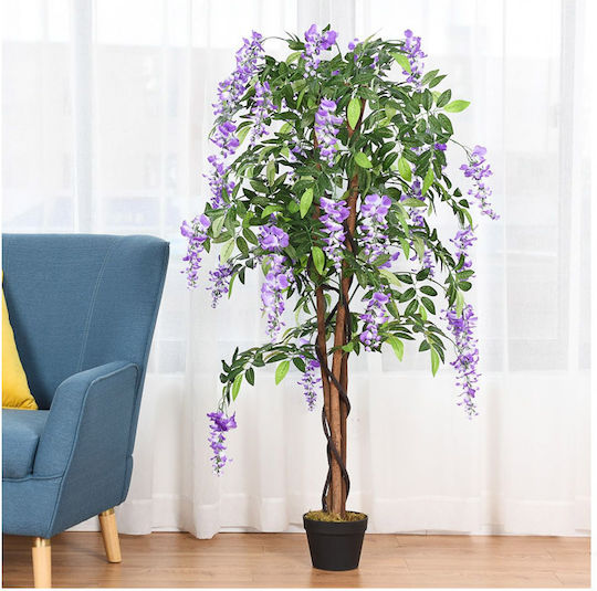 Künstliche Pflanze im Topf Lila 150cm Costway