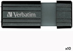 Verbatim Store 'n' Go Pinstripe x10 16GB USB 2.0 Stick Μαύρο