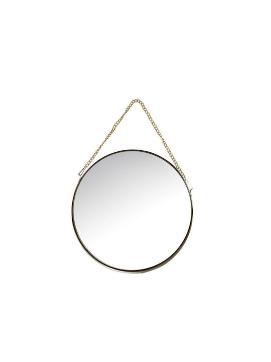 Espiel Wandspiegel mit Gold Metallisch Rahmen Durchmesser 25.5cm 1Stück