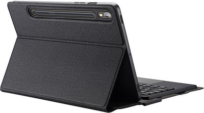 Dux Ducis Flip Cover Synthetic Leather with Keyboard English US Black (Galaxy Tab S9) 034497