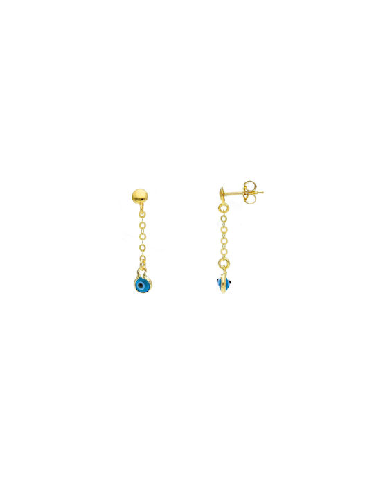 Mentzos Earrings Pendants made of Gold 14K