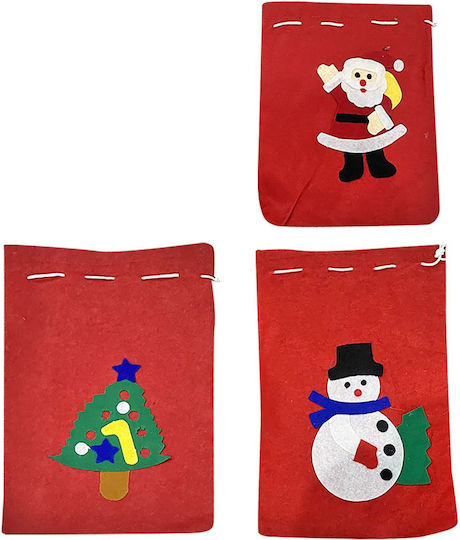 XMASfest Weihnachtlich Tasche für Geschenke Rot 30x20cm.