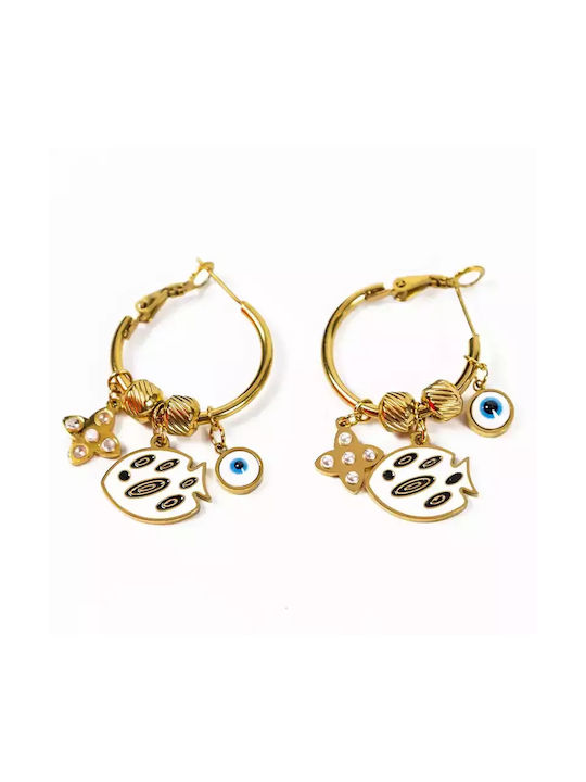 Earrings Hoops made of Steel Gold Plated