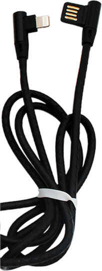 Angle (90°) / Braided to Lightning Cable Black 1m (TEC285)