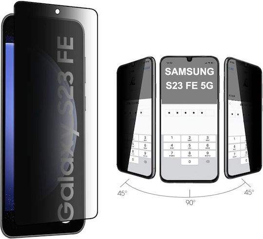 Fe 6.4" 9h 0.3mm Vollkleber Vollflächig gehärtetes Glas Schwarz (Galaxy S23)