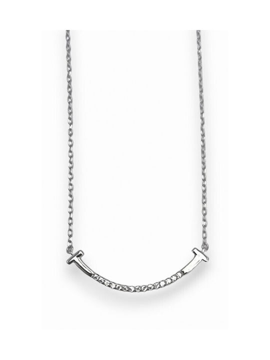 Necklace from Silver with Zircon