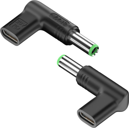 Powertech Ladegerät Stecker USB-C auf Toshiba 6,3x3mm Schwarz YX-18