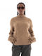 Only Women's Long Sleeve Sweater Light Brown