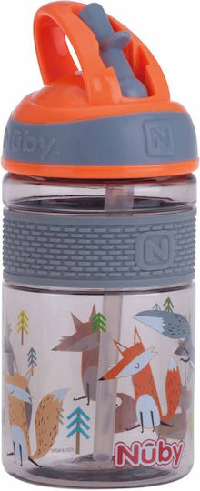 Nuby Sport Flip Kids Water Bottle Plastic with Straw 360ml