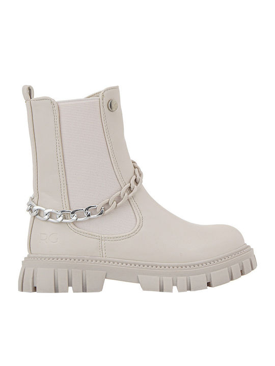 Kinderstiefeletten mit Reißverschluss Beige