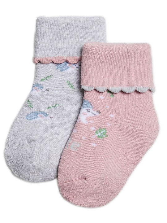 Ysabel Mora Kids' Socks Grey-Pink 2 Pairs