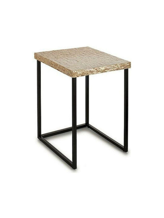 Square Metal Side Table Silver L47xW62xH47cm