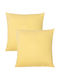 Livessa Față de pernă Dhlf din 100% Bumbac Galben 2buc 40x40cm.