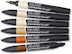 Winsor & Newton Μαρκαδόροι Σχεδίου Σετ 6 χρώματα