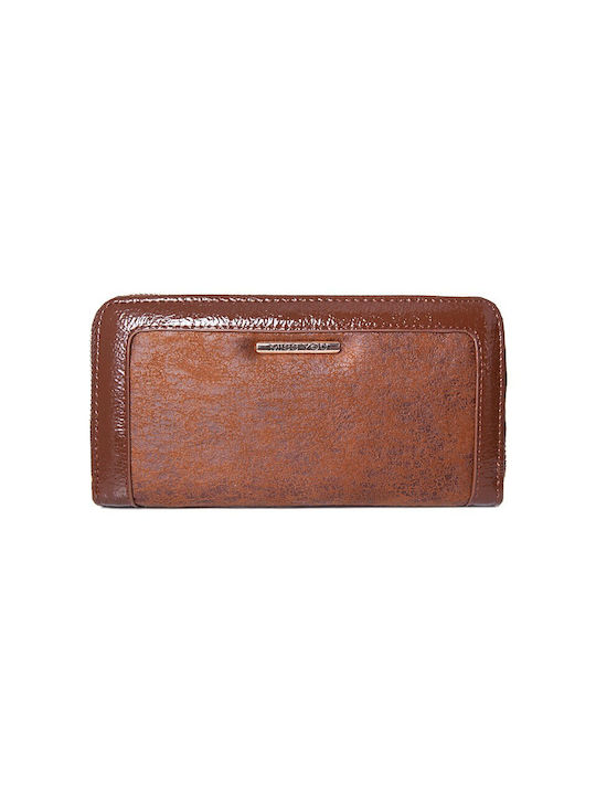 V-store Large Women's Wallet Cards Tabac Brown