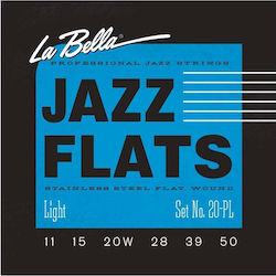 La Bella Jazz Flats Light E-Gitarrensaiten Einstellen 11 - 50"