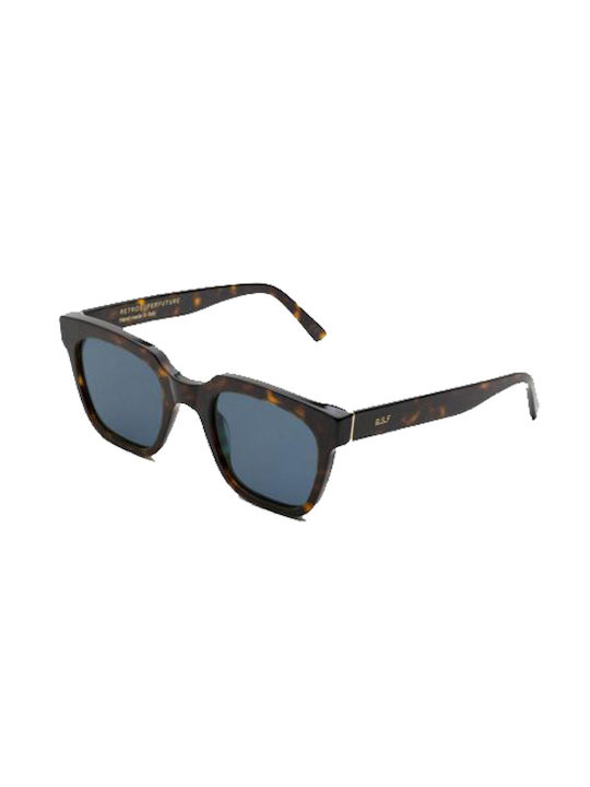 Retrosuperfuture Giusto Sunglasses with Brown Tartaruga Plastic Frame and Blue Lens RETROSUPERFUTURE-GIUSTO