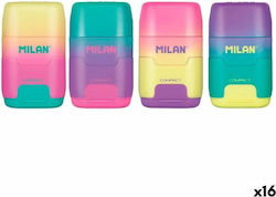 Milan Compact Sunset Pencil Sharpener Multicolour with Eraser